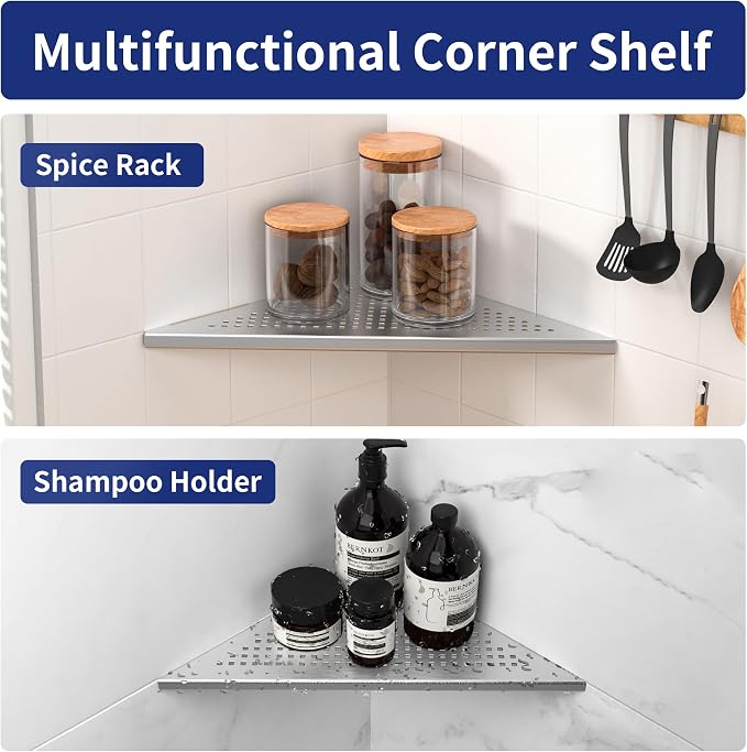 Corner Shower Shelves, Grout in Shelf - Image 6