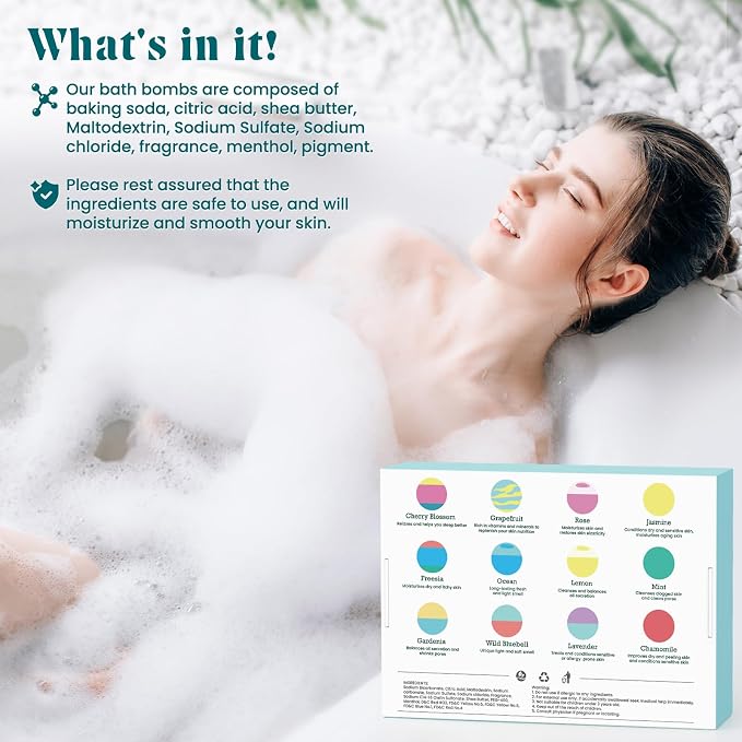 Bath Bombs for Women, Stocking Stuffers, Bath Bomb - Image 5