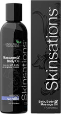 Sweet Vanilla Body & Massage Oil by Skinsations – Lightweight, Non-Greasy Body by Skinsations