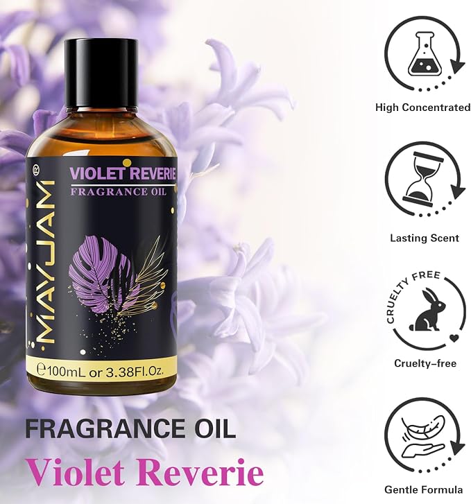 Violet Reverie Fragrance Oil Essential Oil, MAYJAM 3.38FL.OZ Violet Reverie Oil - Image 2