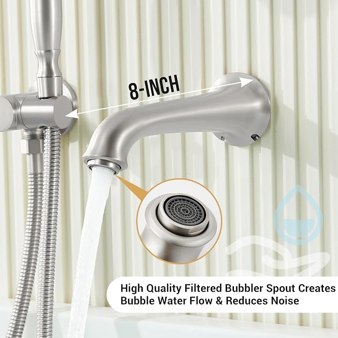 DASAN Antique Wall Mount Tub Filler Faucet - Image 5