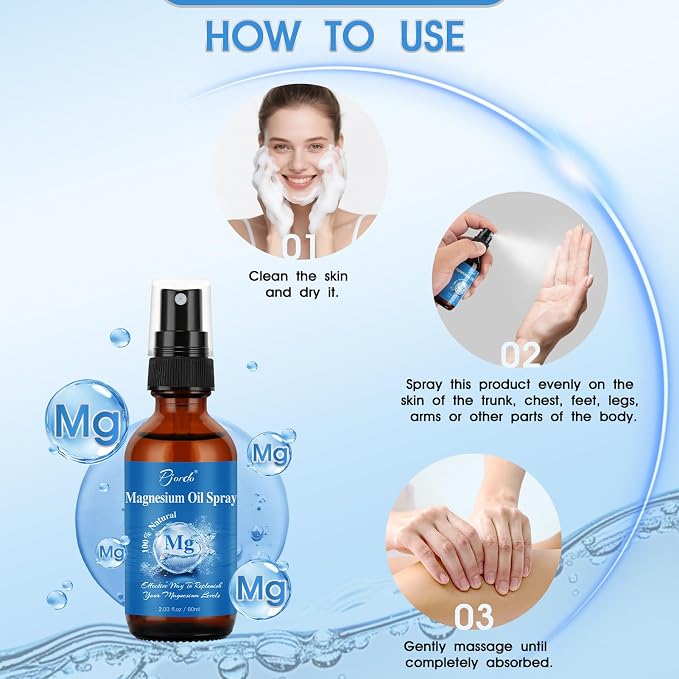 Magnesium Oil Spray for Feet, Body & Sleep, 100% Pure & Natural Organic Topical - Image 7