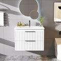 24" Bathroom Vanity with Sink, Floating Vanity Bathroom Sink Cabinet Wall Mount by Buytime