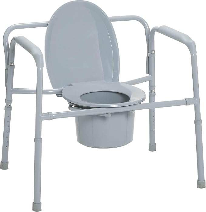 Drive 11117N-1 Medical Medical Bariatric Folding Commode by DriveMedical