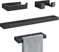 Lairuier 4-Piece Bath Towel Bar Set, Matte Black Bathroom Hardware Set by LairuierBathroomHardwareSet
