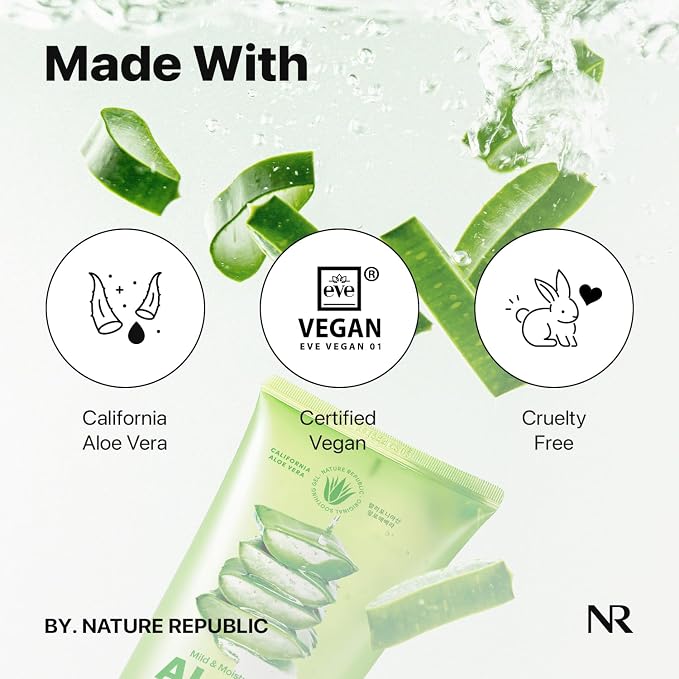 Nature Republic MILD & MOISTURE ALOE VERA WATERY GEL Quick Hydration & fast - Image 3