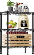 IZEUK 3-Tier Steel Storage Shelves, Heavy Duty Metal Shelf Wire Shelving Rack by IZEUK