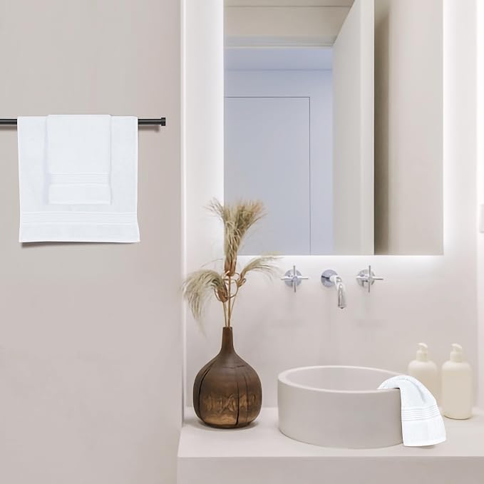 Belizzi Home Ultra Soft Cotton 6 -Piece Hand Towel Set 16x24, Spa - Image 4