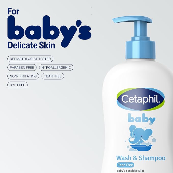 Cetaphil Baby Wash & Shampoo, 13.5oz Pack of 2, Hypoallergenic, Gentle Enough - Image 6