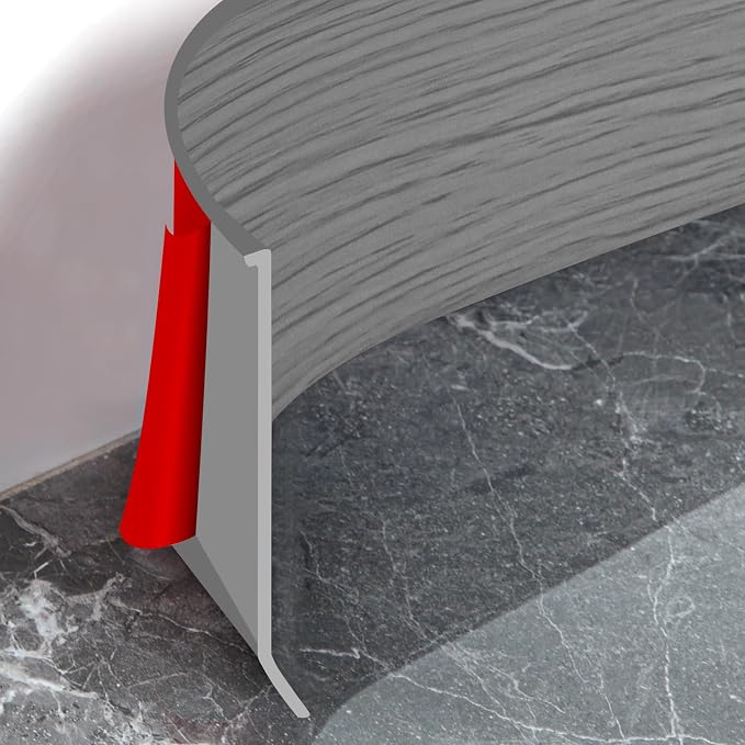 Flexible Baseboard Molding Trim 4 Inch Self-Adhesive Vinyl Wall Base Peel and by Heonay