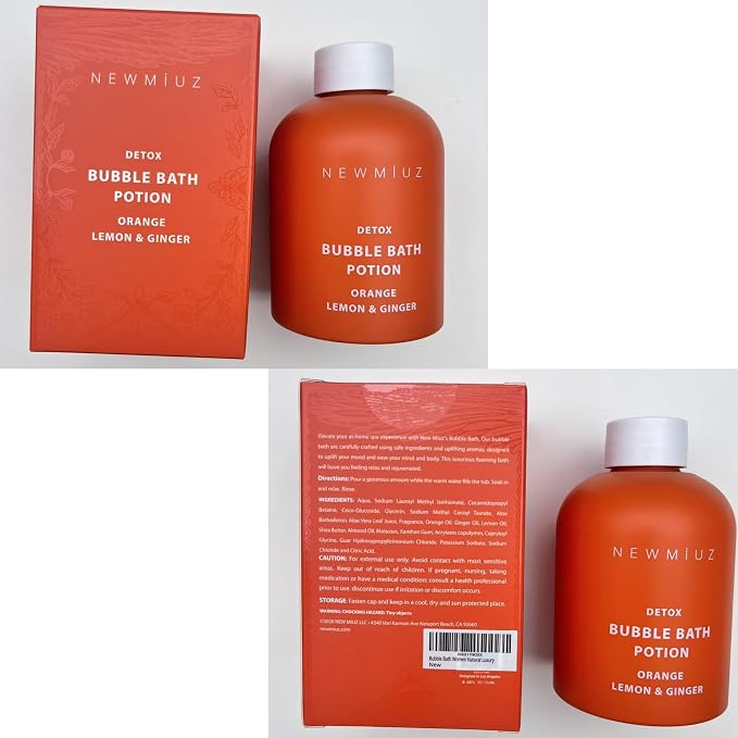 Natural Detox Citrus Bubble Bath Long Lasting Foaming Soak - Image 9