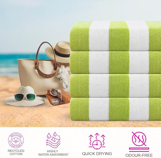 CASA COPENHAGEN Cabana Towel Designed in Denmark Rough and Tough, Quick Dry - Image 2