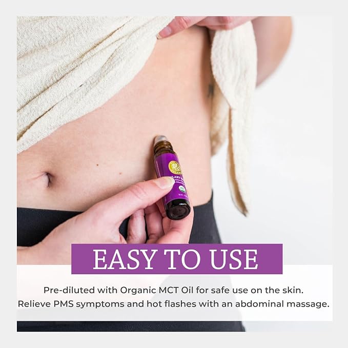 Silk Road Organic Clary Sage Essential Oil Roll On, 100% Pure USDA Certified - Image 5