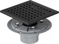 Neodrain Square Shower Drain, 6 inch Black Stainless Steel 304 Grate and PVC by Neodrain