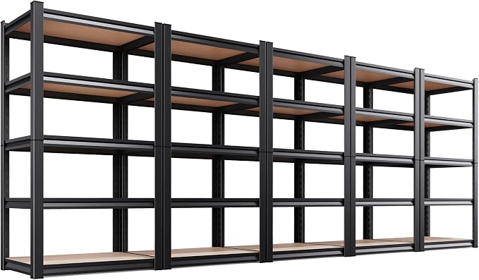 AOAORRG Set of 5 Garage Shelving Heavy Duty Storage Shelves, 5-Tier Metal by Unknown