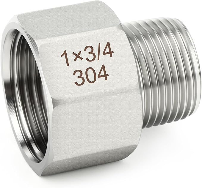 TAISHER 5PCS 304 Stainless Steel Pipe Fitting, New Reducer Adapter, 3/4" NPT - Image 3