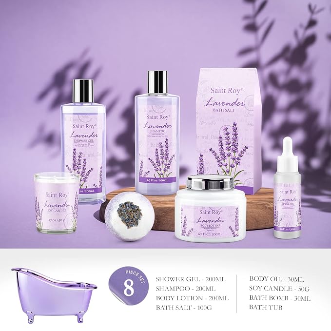 Lavender scented gifts for mom Spa Gift Baskets for Woman - Image 2
