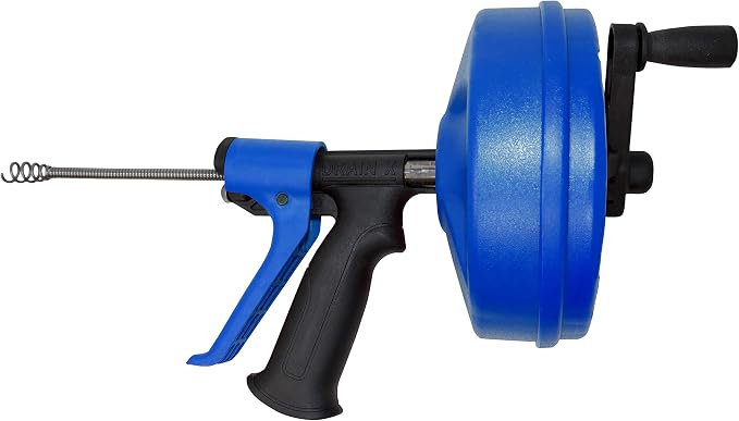 DrainX SPINFEED 35 Foot Snake Drum Auger | Drill Power or Manual Use - Image 2