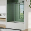 Frameless Sliding Shower Door, 6mm SGCC Tempered Clear Glass by IDEALHOUSE