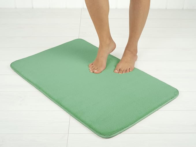 American Soft Linen 21x32 Fluffy Foamed Slip Reducer Bath Rug, Machine Washable by AmericanSoftLinen