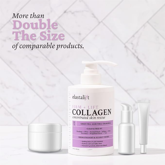 Elastalift Collagen Cream Fragrance Free Body Lotion & Face Moisturizer - Image 5