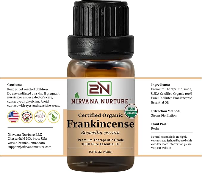 Frankincense Essential Oil USDA Certified Organic, 100% Pure Natural Premium - Image 7