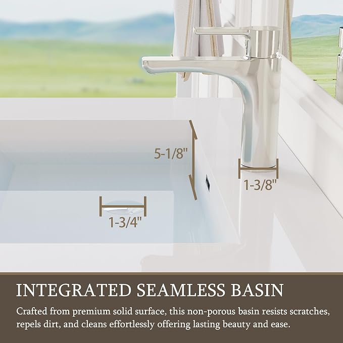 Modern 60" Floating Bathroom Vanity - Image 2