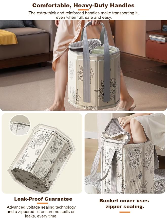 Foot Bath Basin Portable Travel Collapsible Foot Basin Folding Foot Bath Tub - Image 6