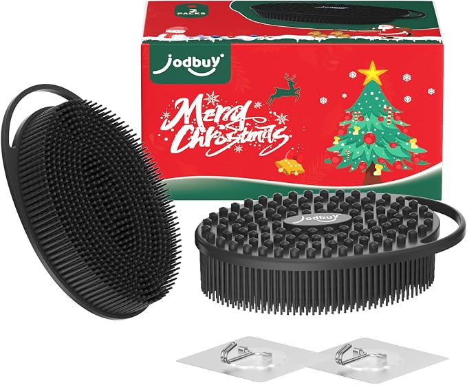 2 Packs Silicone Body Scrubber, Food-Grade Body Scrubber by jodbuy