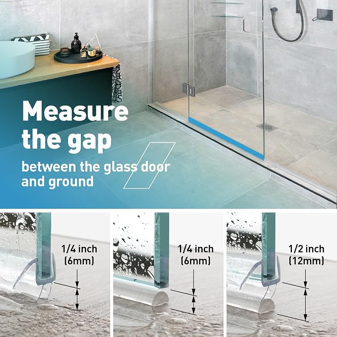 Shower Door Bottom Seal, Frameless Glass Shower Door Seal Strip - Image 4