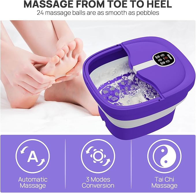 HOSPAN Collapsible Foot Spa Electric Rotary Massage, Foot Bath - Image 3
