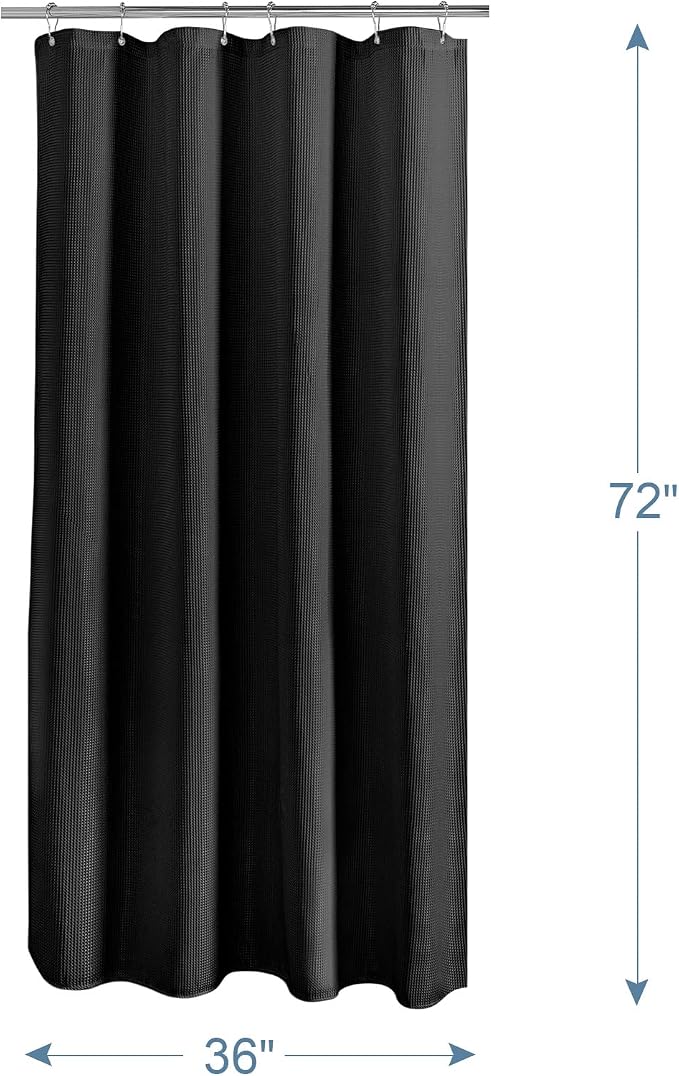 AmazerBath Waffle Shower Curtain, Stall Shower Curtain, Hotel Quality Bathroom - Image 7