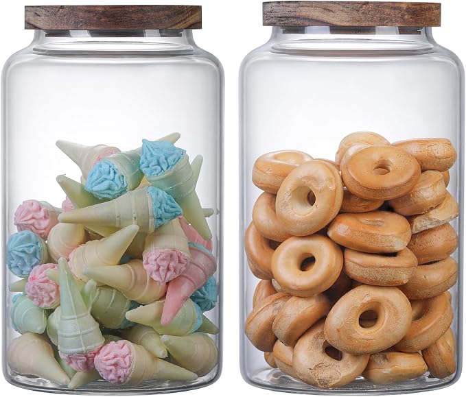 Glass Storage Jar with Lids Thicken Glass Coffee Canister Borosilicate Glass - Image 3