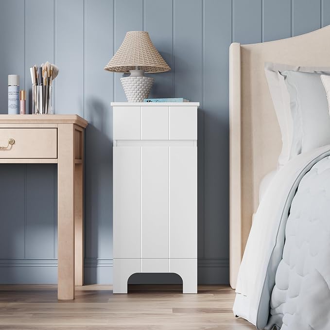 Small Bathroom Cabinet with Adjustable Shelves, Anti-Tip Design, 14.96" L x - Image 8