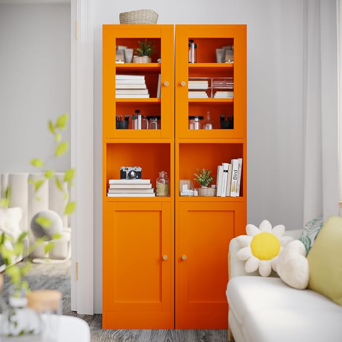 COFaR 67" Tall Metal Bathroom Storage Cabinet, 6-Tier Narrow Cabinet - Image 8