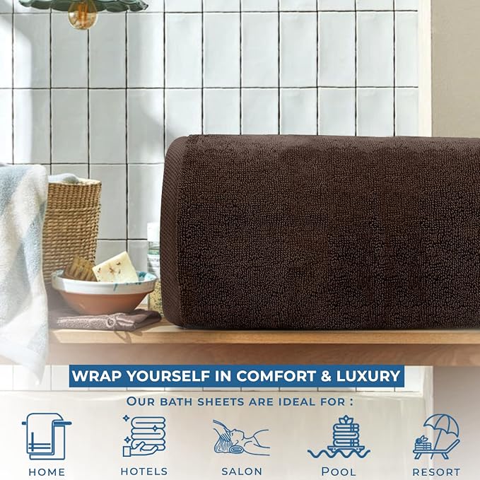 DAN RIVER Pack of 1 Bath Sheet 40x80 Inches, Oversized Bath Sheets Towels - Image 5