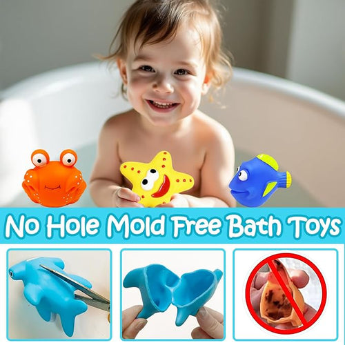 17 PCS Baby Bath Toys for Kids Ages 1-3, Mold Free No Hole Bathtub Toys - Image 2