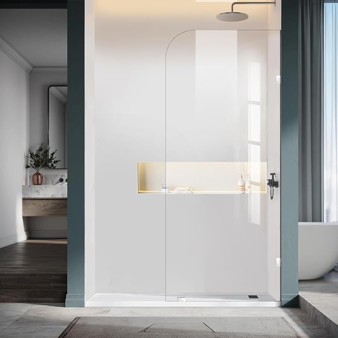 34" W ×74" H Shower Glass Panel, Frameless Fixed Glass Shower Panel - Image 6