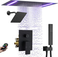 Rain Shower Head System with 14x20 Inch Ceiling Mount LED Head & 6 Inch Wall by NPYSVSSS