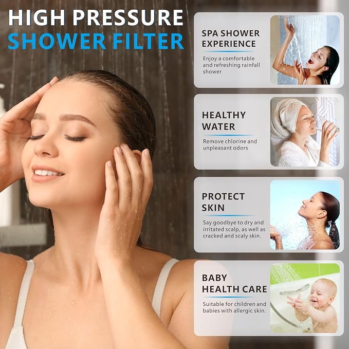 Voolan Filtered Shower Head Set, High Pressure Rain Shower - Image 3