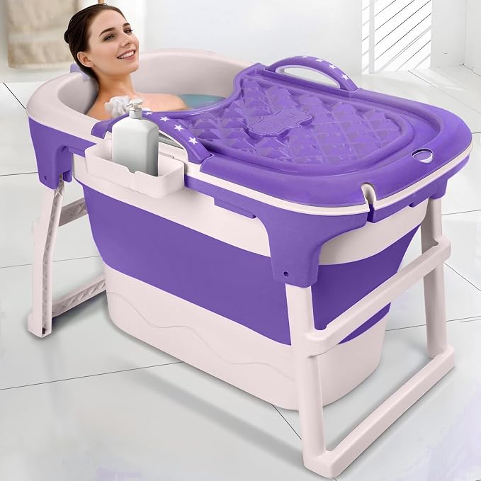 Foldable Bathtub for Adults, Portable Bathtub for Shower, Effortless by Unknown
