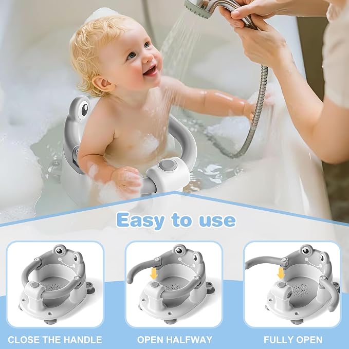 Baby Bath Seat for Babies 6 Months & up Non-Slip Toddler Bath Seats for Sitting - Image 2