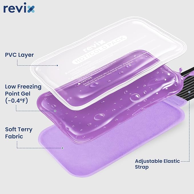 REVIX Large Ice Packs for Injuries, 2 Packs Hot & Cold Gel Ice Packs - Image 5