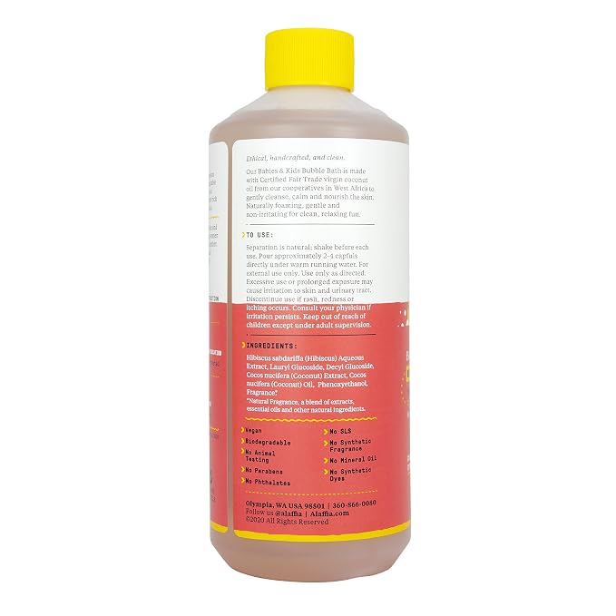 Alaffia Babies and Kids Bubble Bath, Gentle Bath Essentials - Image 3