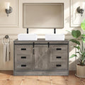48" Barn Door Bathroom Vanity by Solidee