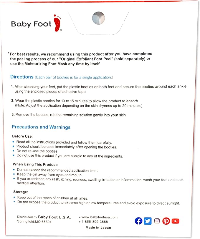 Baby Foot Unscented Non-Peel Moisturing Mask – Hydrate and Refesh in 15-Minute - Image 7