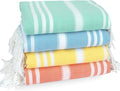 4 Pack Cotton Turkish Beach Towel Lightweight Thin Travel Vacation Essentials by Unknown