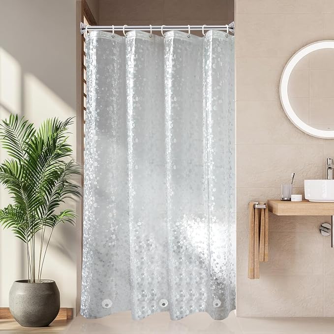 AooHome 48x72 Inch Stall Size Shower Curtain Liner, EVA Shower Curtain 3D by AooHome