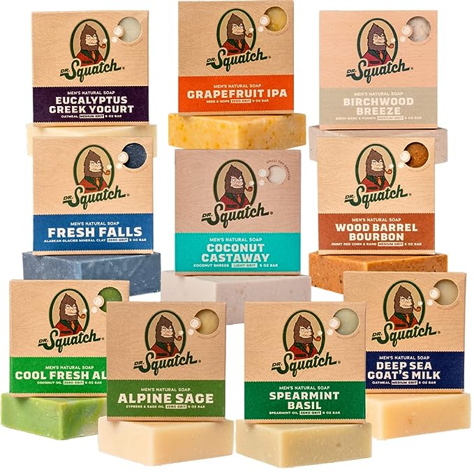 Dr. Squatch Natural Bar Soap for Men Variety Gift Set by DrSquatch