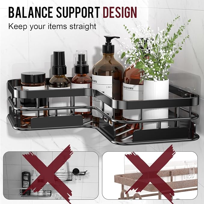 Large Capacity Shower Caddy, Heavy-Duty Adhesive Shower Organizers - Image 7